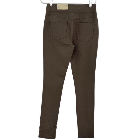 St. Johns Bay Women's Comfort Stretch Skinny Chocolate Brown Leggings Size M NWT - Picture 2 of 11